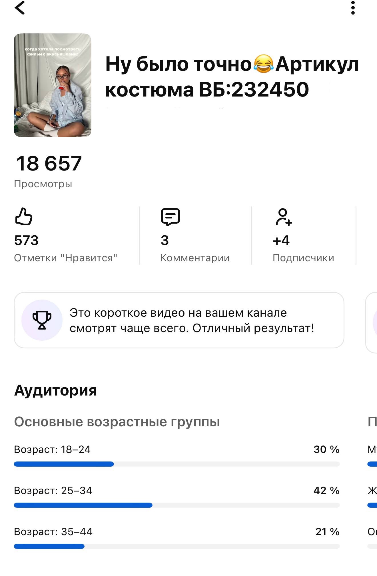 Показатели на Ютуб